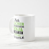 Mug Professeur de maths Ninja multitâche pas une (Devant gauche)