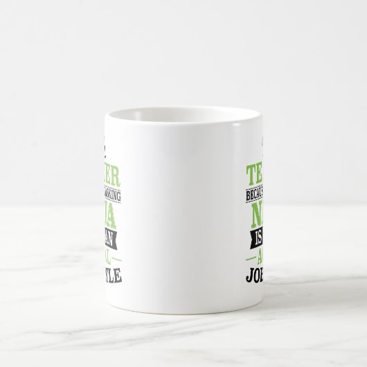 Mug Professeur de maths Ninja multitâche pas une (Centre)