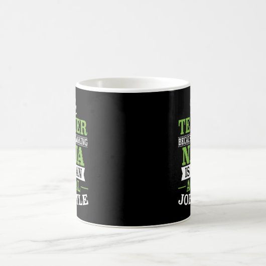 Mug Professeur de maths Ninja multitâche pas une (Centre)