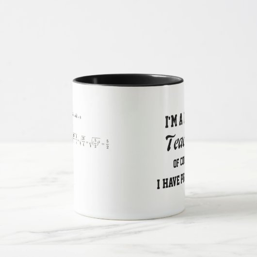 Mug Professeur de maths personnalisable (Centre)