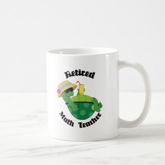 Mug Professeur de maths retraité (tortue) (Droite)