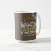 Mug Professeur de menuiserie Cadeau drôle de boutique (Devant droit)