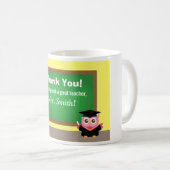 Mug Professeur de Merci, adieu d'obtention du diplôme, (Devant droit)