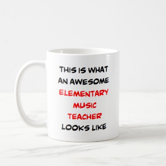 Mug professeur de musique élémentaire, génial (Gauche)