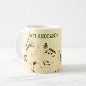 Mug Professeur de musique Funny Treble Joke | Nom Modè (Devant gauche)