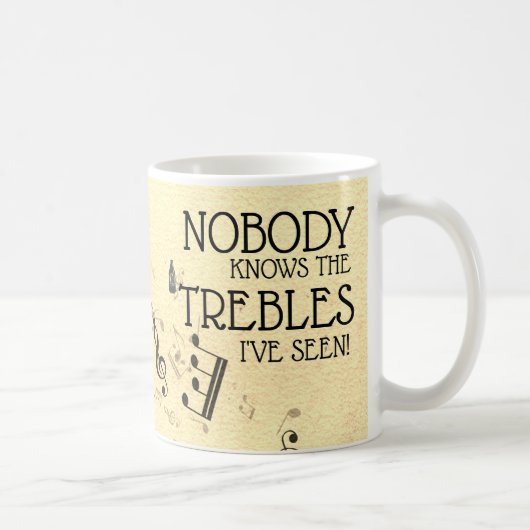 Mug Professeur de musique Funny Treble Joke | Nom Modè (Droite)