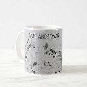Mug Professeur de musique Funny Treble Joke | Nom Modè (Devant gauche)
