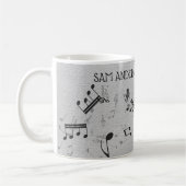 Mug Professeur de musique Funny Treble Joke | Nom Modè (Gauche)