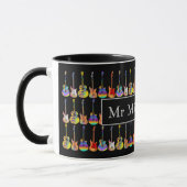 Mug professeur de musique guitare personnalisé (Gauche)