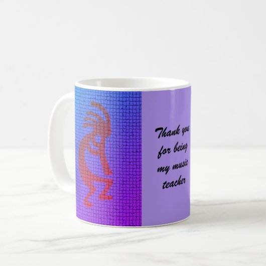 Mug Professeur de musique Merci Kokopelli avec Flûte (Devant gauche)