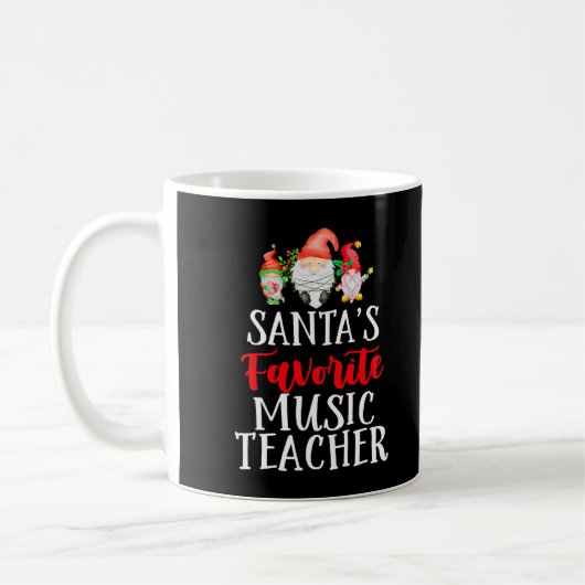 Mug Professeur de musique préféré du Père Noël Funny C (Gauche)