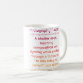 Mug Professeur de photographie (Devant droit)