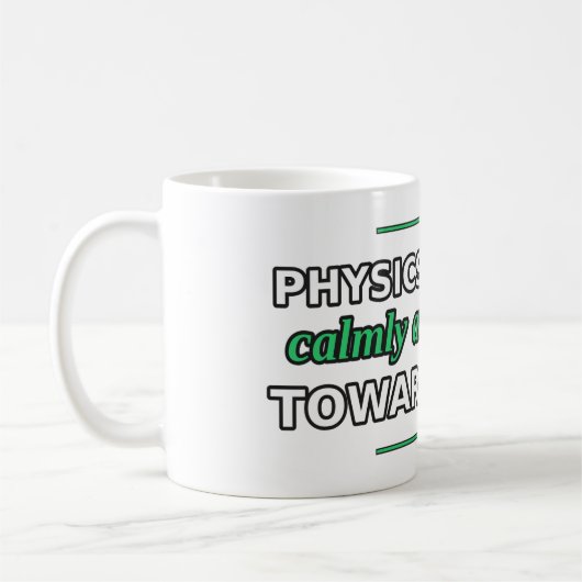 Mug Professeur de physique, accélérant calmement vers (Gauche)