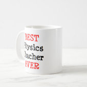Mug professeur de physique, meilleur (Devant gauche)