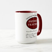 Mug Professeur de physique personnalisé (Devant droit)