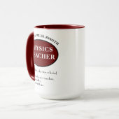 Mug Professeur de physique personnalisé (Devant gauche)
