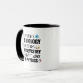 Mug Professeur de physique scientifique Geek Drôle Étu (Devant gauche)