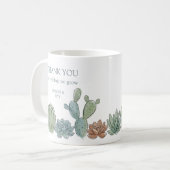 Mug Professeur de Plantes Succulentes à l'Aquarelle qu (Devant gauche)