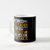 Mug Professeur de sciences à la retraite sous la nouve (Devant gauche)