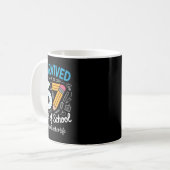 Mug Professeur de sciences a survécu 67 jours d'humour (Devant gauche)