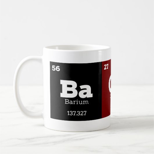 Mug Professeur de sciences Chimie Éléments chimiques B (Gauche)