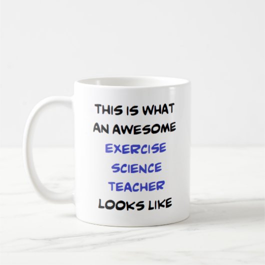 Mug professeur de sciences de l'exercice, génial (Gauche)