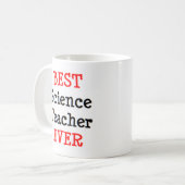 Mug professeur de sciences, meilleur (Devant gauche)