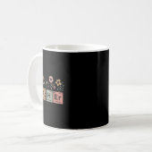 Mug Professeur de sciences Tableau périodique Floral P (Devant gauche)
