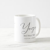 Mug Professeur de yoga Danseuse Pose Noir Dessin au tr (Devant droit)