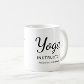 Mug Professeur de yoga Danseuse Pose Nom personnel (Devant droit)