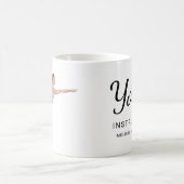 Mug Professeur de yoga Danseuse Pose Nom personnel (Centre)