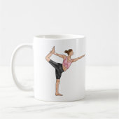 Mug Professeur de yoga Danseuse Pose Nom personnel (Gauche)