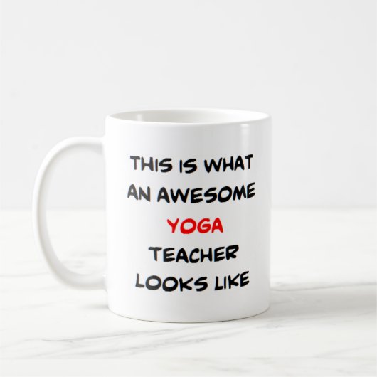 Mug professeur de yoga, génial (Gauche)
