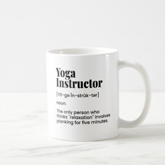 Mug Professeur de Yoga, Instructeur de Yoga, Classe de (Droite)