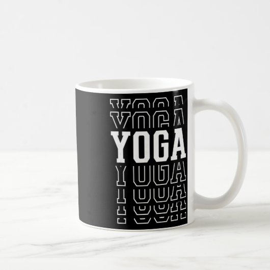 Mug Professeur de yoga texte drôle superposé Coach (Droite)