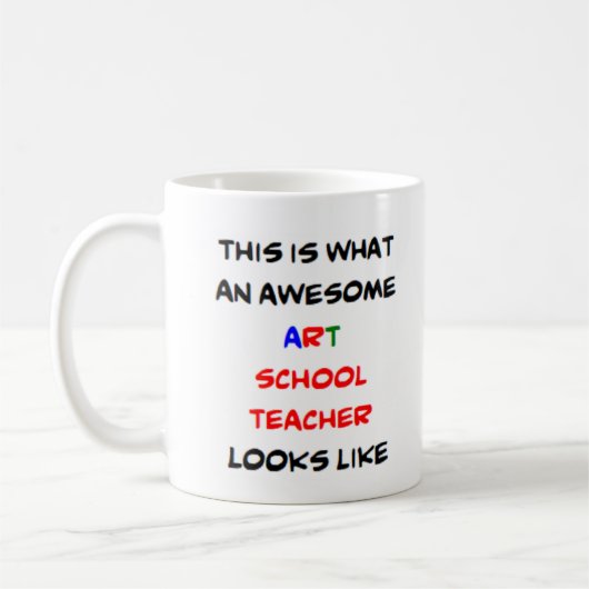 Mug professeur d'école d'art, génial (Gauche)