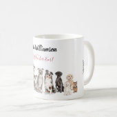 Mug Professeur d'école de chien mignon (Devant droit)
