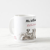 Mug Professeur d'école de chien mignon (Devant gauche)