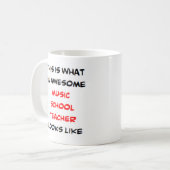 Mug professeur d'école de musique, génial (Devant gauche)