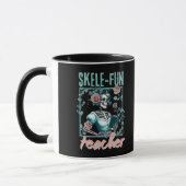 Mug Professeur d'école élémentaire squelette effrayant (Gauche)