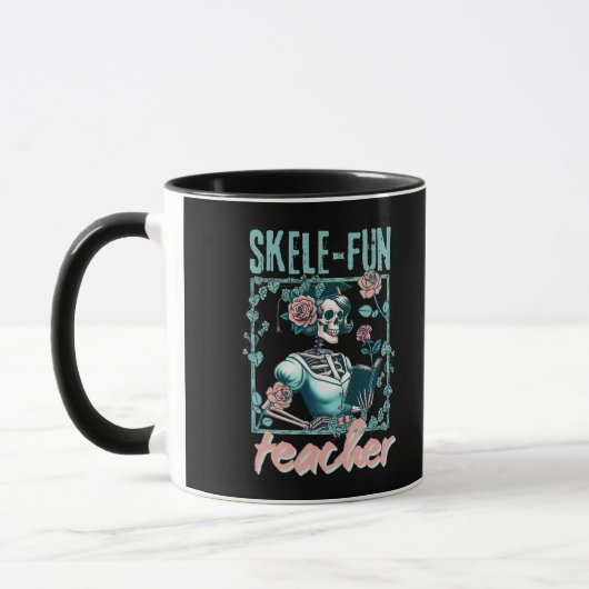 Mug Professeur d'école élémentaire squelette effrayant (Gauche)