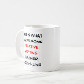 Mug professeur d'écriture créative, super (Devant gauche)
