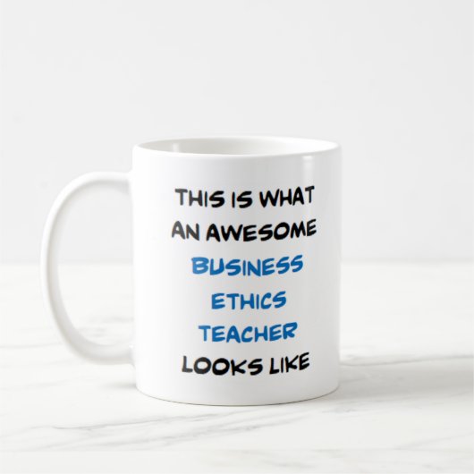Mug professeur d'éthique commerciale, génial (Gauche)