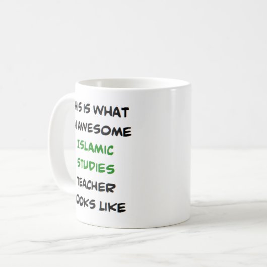 Mug professeur d'études islamiques, génial (Devant gauche)