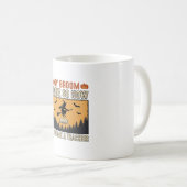 Mug Professeur d'Halloween Balai Cassa Conception Vint (Devant droit)