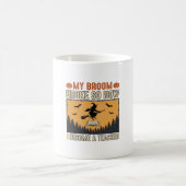 Mug Professeur d'Halloween Balai Cassa Conception Vint (Centre)