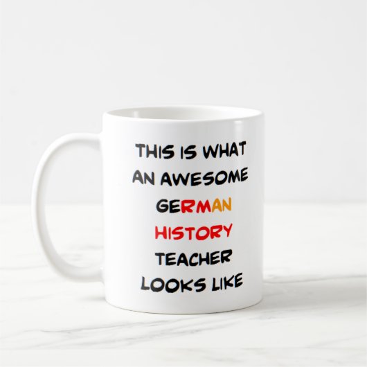 Mug professeur d'histoire allemande, génial (Gauche)