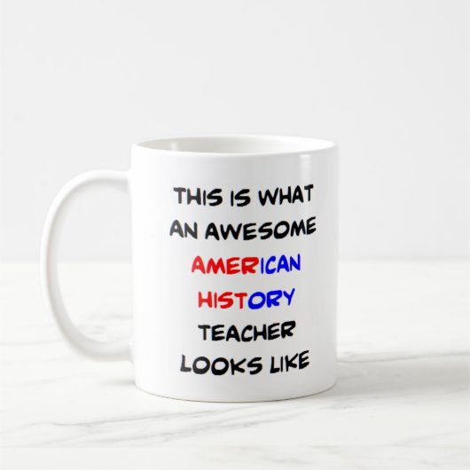 Mug professeur d'histoire américaine, génial (Gauche)