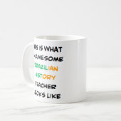 Mug professeur d'histoire brésilienne, génial (Devant gauche)