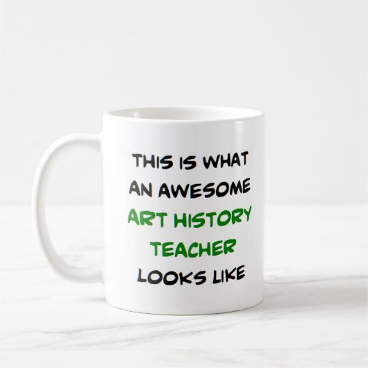 Mug professeur d'histoire de l'art, génial (Gauche)